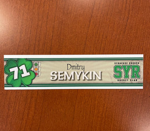 #71 Dmitry Semykin St. Patrick's Day Nameplate - March 16, 2022