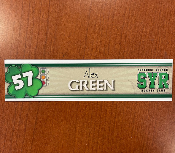 #57 Alex Green St. Patrick's Day Nameplate - March 16, 2022