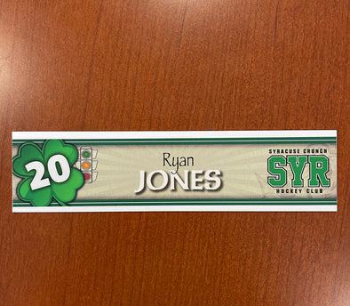 #20 Ryan Jones St. Patrick's Day Nameplate - March 16, 2022