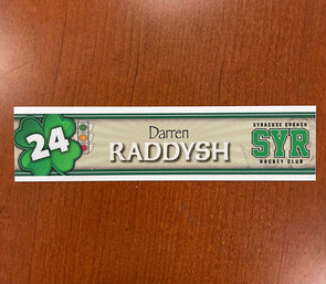 #24 Darren Raddysh St. Patrick's Day Nameplate - March 16, 2022