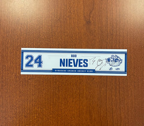 Autographed #24 Boo Nieves Home Nameplate - 2020-21