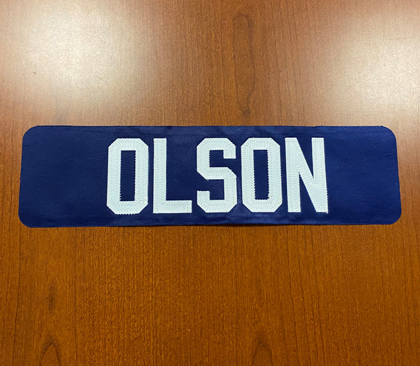 #21 Drew Olson Blue Name Bar