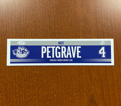 #4 Matt Petgrave Road Nameplate - 2017-18
