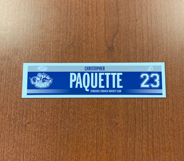 #23 Christopher Paquette Road Nameplate - 2018-19