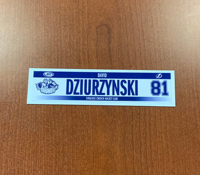 #81 David Dziurzynski Home Nameplate - 2017-18