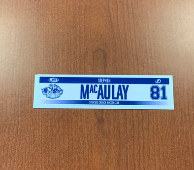#81 Stephen MacAulay Home Nameplate - 2017-18