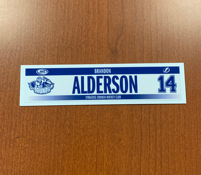 #14 Brandon Alderson Home Nameplate - 2016-17