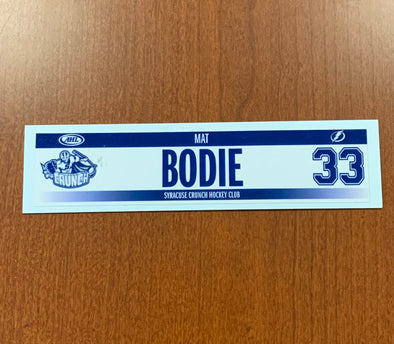#33 Mat Bodie Home Nameplate - 2017-18