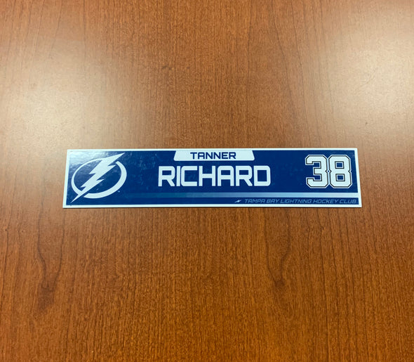 #38 Tanner Richard Tampa Bay Lightning Nameplate