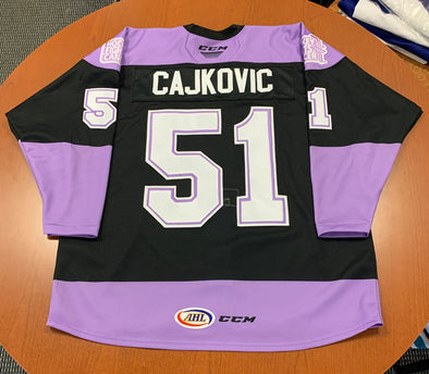 #51 Max Cajkovic Hockey Fights Cancer Jersey - November 27, 2021