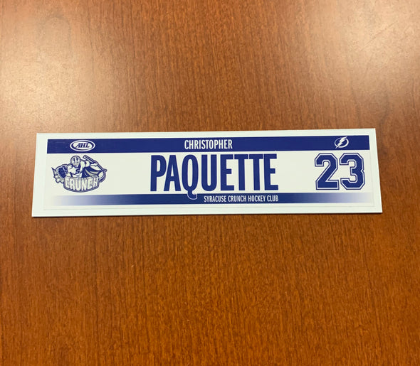 #23 Christopher Paquette Home Nameplate - 2018-19