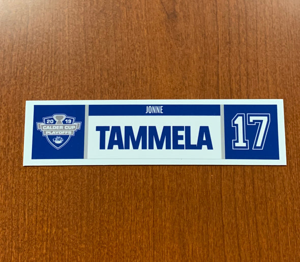 #17 Jonne Tammela Home Nameplate - 2019 Calder Cup Playoffs