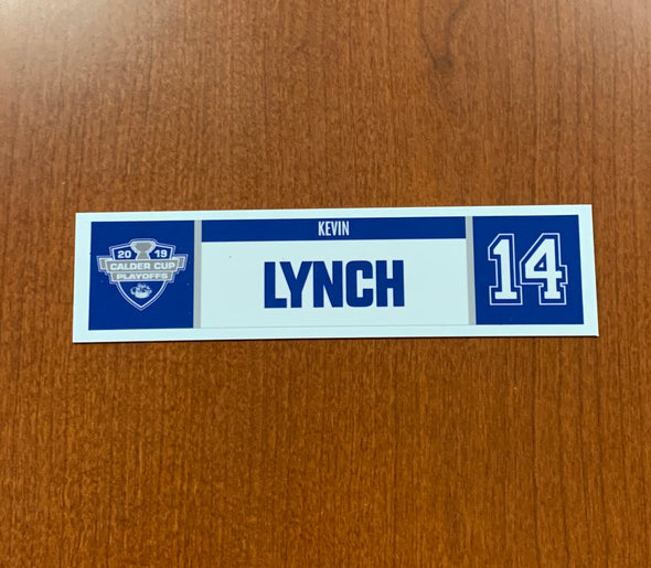 #14 Kevin Lynch Home Nameplate - 2019 Calder Cup Playoffs