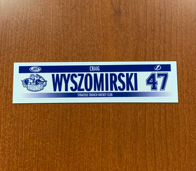 #47 Craig Wyszomirski Home Nameplate - 2017-18