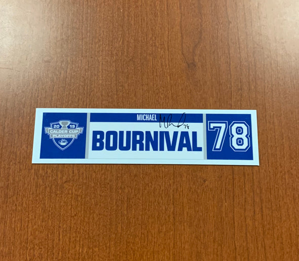 #78 Michael Bournival Home Nameplate - 2019 Calder Cup Playoffs - SIGNED