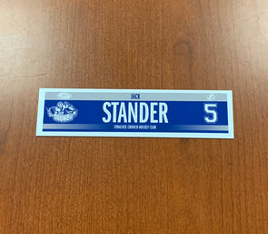 #5 Jack Stander Road Nameplate - 2018-19