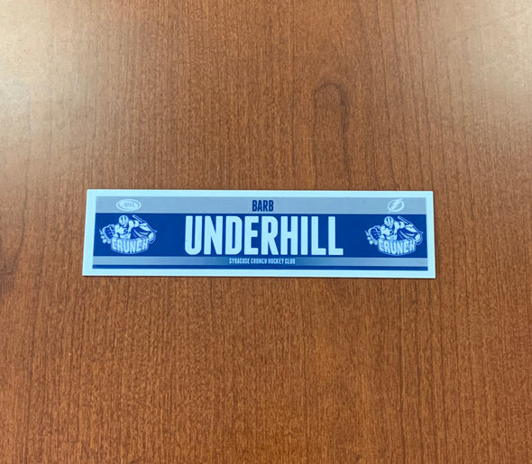 Skating Coach Barb Underhill Road Nameplate - 2016-18