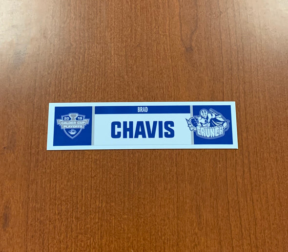 Head Athletic Trainer Brad Chavis Home Nameplate - 2019 Calder Cup Playoffs