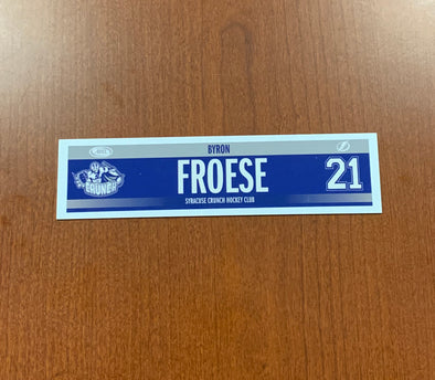 #21 Byron Froese Road Nameplate - 2016-17