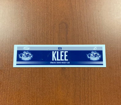 Assistant Coach Ken Klee Road Nameplate - 2017-19