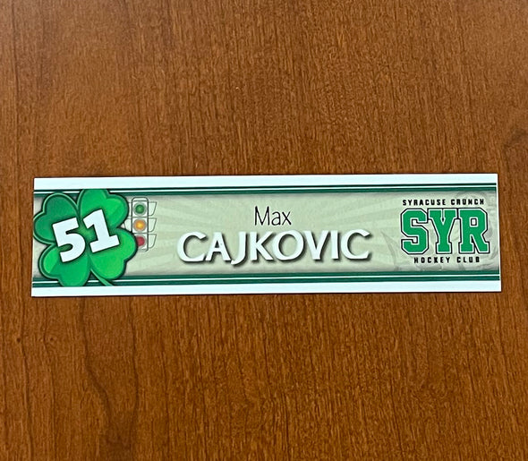 #51 Max Cajkovic St. Patrick's Day Nameplate - March 16, 2022