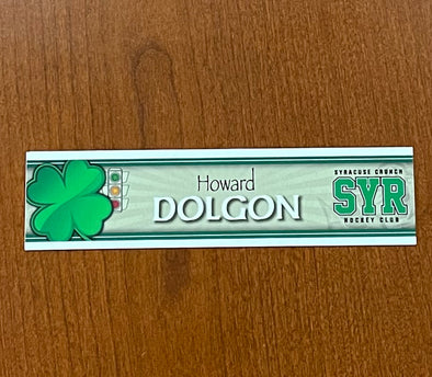Owner Howard Dolgon St. Patrick's Day Nameplate - March 16, 2022