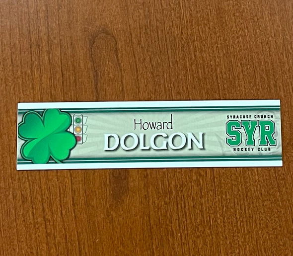 Owner Howard Dolgon St. Patrick's Day Nameplate - March 16, 2022