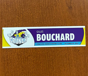 Assistant Coach Gilles Bouchard Opening Night Nameplate - October 23, 2021