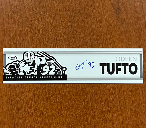 Autographed #92 Odeen Tufto Blackout Nameplate - April 8, 2022