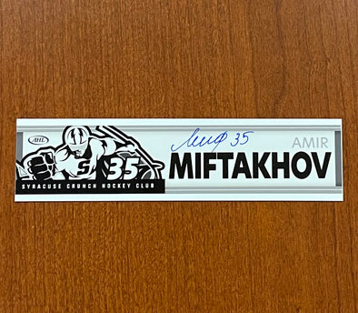 Autographed #35 Amir Miftakhov Blackout Nameplate - April 8, 2022