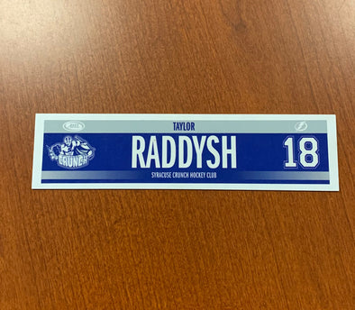 #18 Taylor Raddysh Road Nameplate - 2018-20