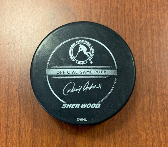 #23 Dan Sexton Autographed Game Puck - 2011-12