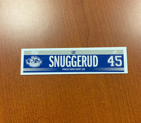 #45 Luc Snuggerud Road Nameplate - 2019-20