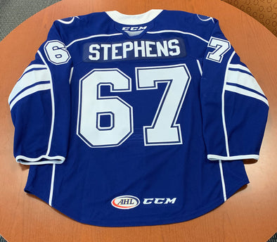 #67 Mitchell Stephens Game-Worn Blue Jersey - 2020-21