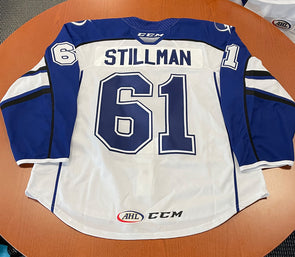 #61 Riley Stillman White Jersey - 2020-21