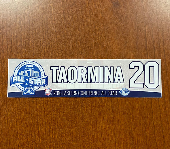 #20 Matt Taormina 2016 Toyota AHL All-Star Classic Nameplate