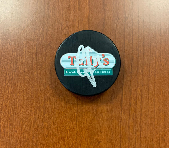 #24 Cameron Gaunce AUTOGRAPHED Tully's Puck - 2019-20