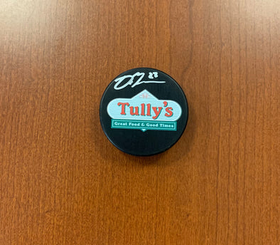 #27 Dominik Masin AUTOGRAPHED Tully's Puck - 2019-20