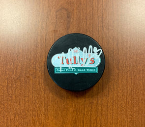 #8 Nolan Valleau AUTOGRAPHED Tully's Puck - 2019-20