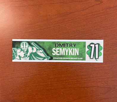 #71 Dmitry Semykin St. Patrick's Day Nameplate - March 11, 2023
