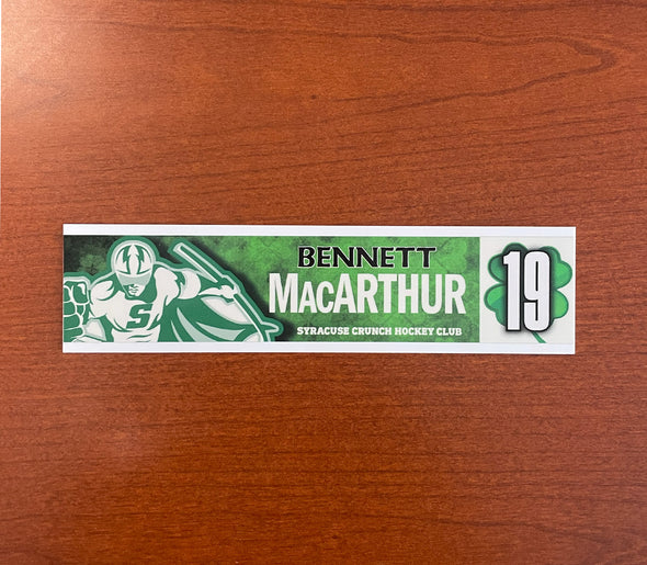 #19 Bennett MacArthur St. Patrick's Day Nameplate - March 11, 2023