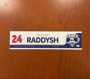 #24 Darren Raddysh Reverse Retro Nameplate - 2022-23 Season