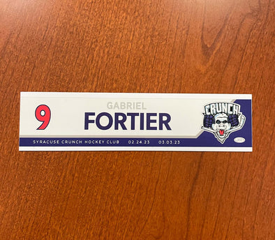 9 Gabriel Fortier Hockey Fights Cancer Nameplate - December 16, 2022 –  Syracuse Crunch Official Team Store