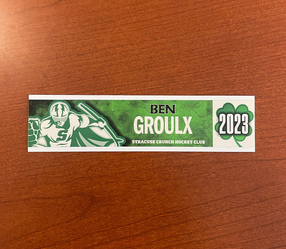 Ben Groulx St. Patrick's Day Nameplate - March 11, 2023