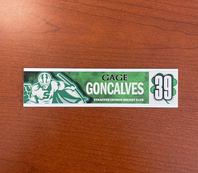 #39 Gage Goncalves St. Patrick's Day Nameplate - March 11, 2023