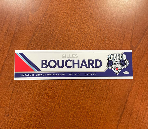 Gilles Bouchard Reverse Retro Nameplate - 2022-23 Season