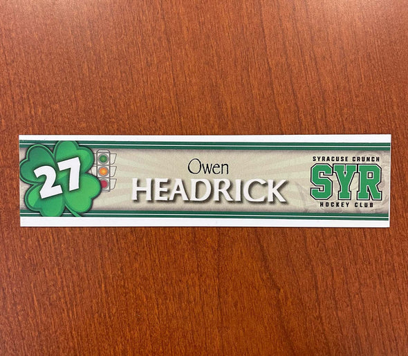 #27 Owen Headrick St. Patrick's Day Nameplate - March 16, 2022