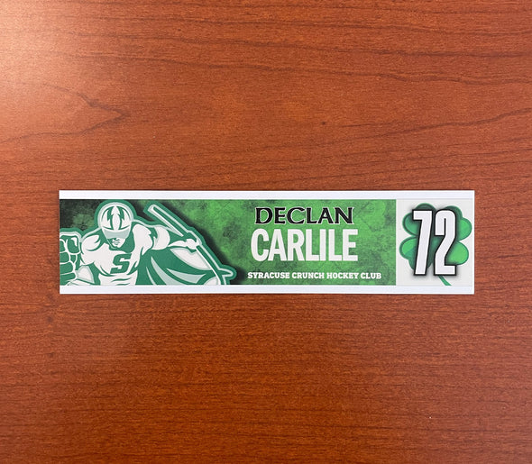 #72 Declan Carlile St. Patrick's Day Nameplate - March 11, 2023