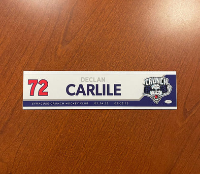 #72 Declan Carlile Reverse Retro Nameplate - 2022-23 Season