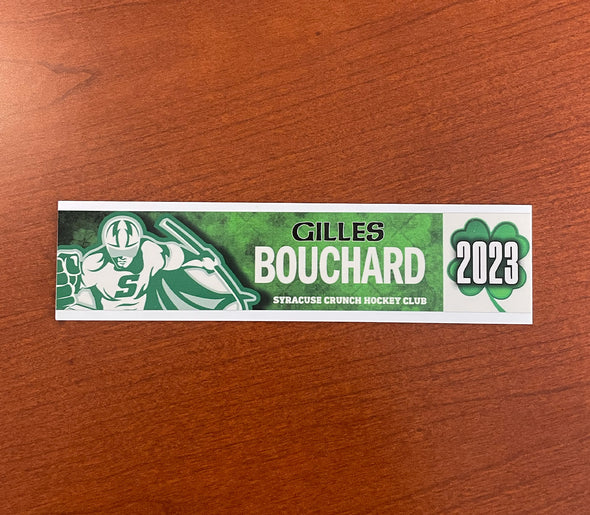 Gilles Bouchard St. Patrick's Day Nameplate - March 11, 2023